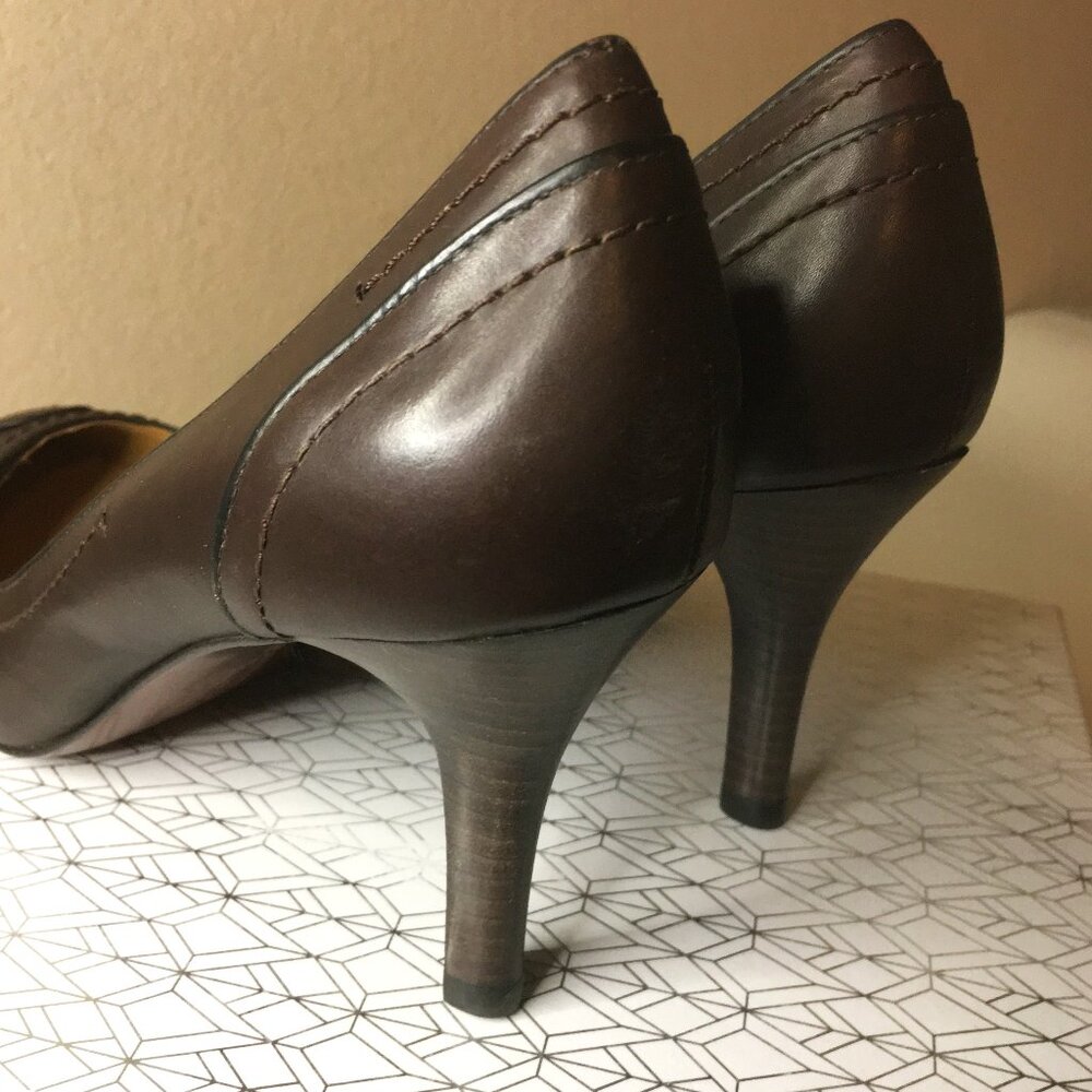 ๐๐๐๐๐๐ ๐๐๐๐๐๐๐๐ ๐ Brown Leather Classic Career Pumps ๐ NEW! - Picture 7 of 14